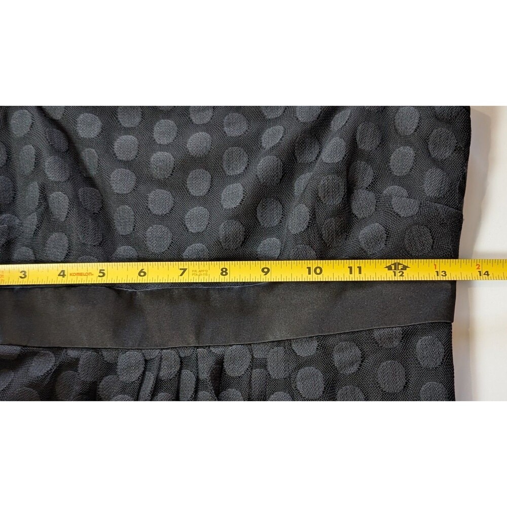 Ann Taylor Dress NWT Size 0 Black Polka Dot Silk Trim Empire Waist LBD - Picture 6 of 13
